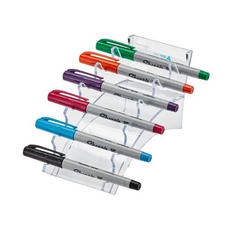 Adiroffice Acrylic 6 Pen Horizontal Premium Pen Display Stand, PK8 ADI650-8pk